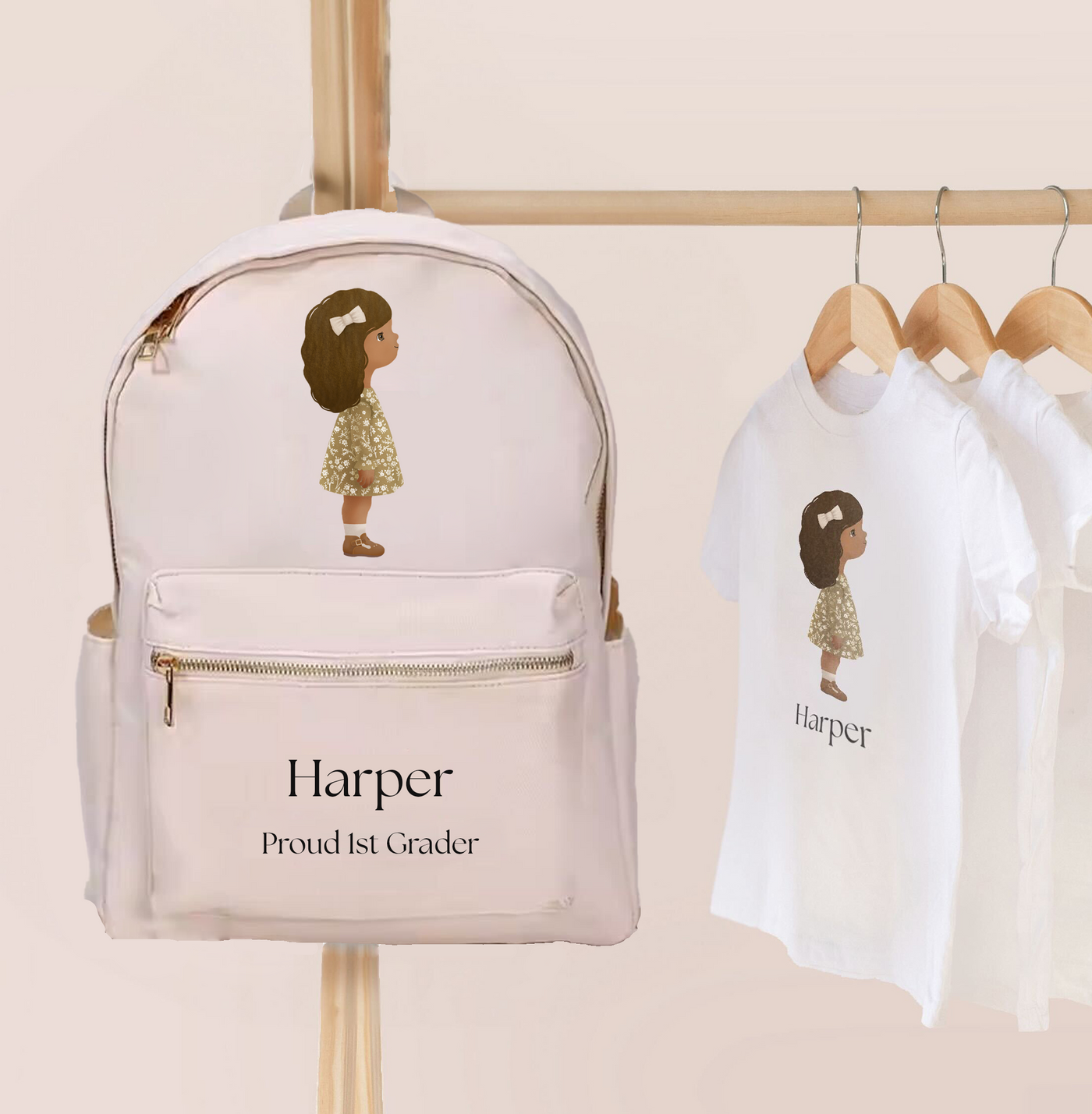 Personalized Backpack + T-shirt Bundle | Back to School
