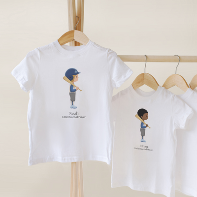 Little Baseball Player Personalized T-shirt
