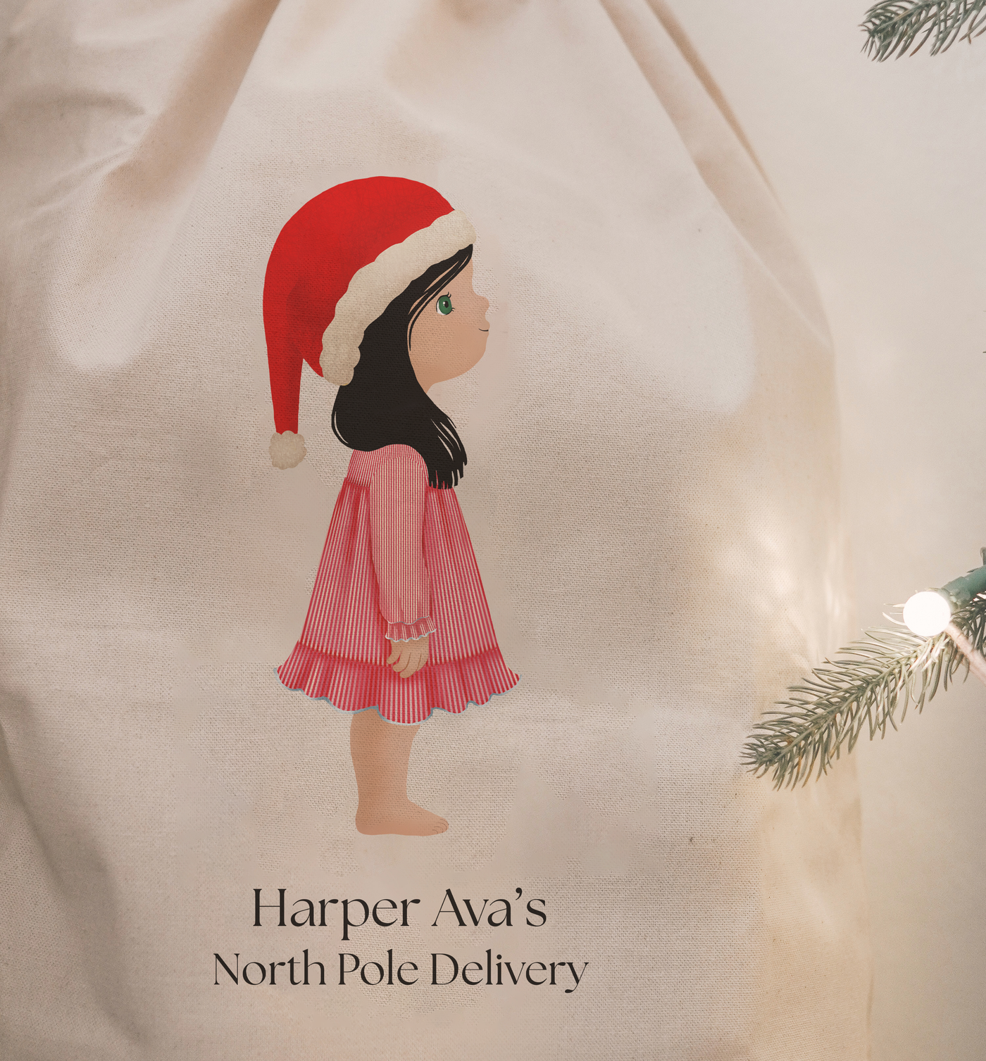 Limited Edition Santa Sacks with a Custom Illustration of Your Child