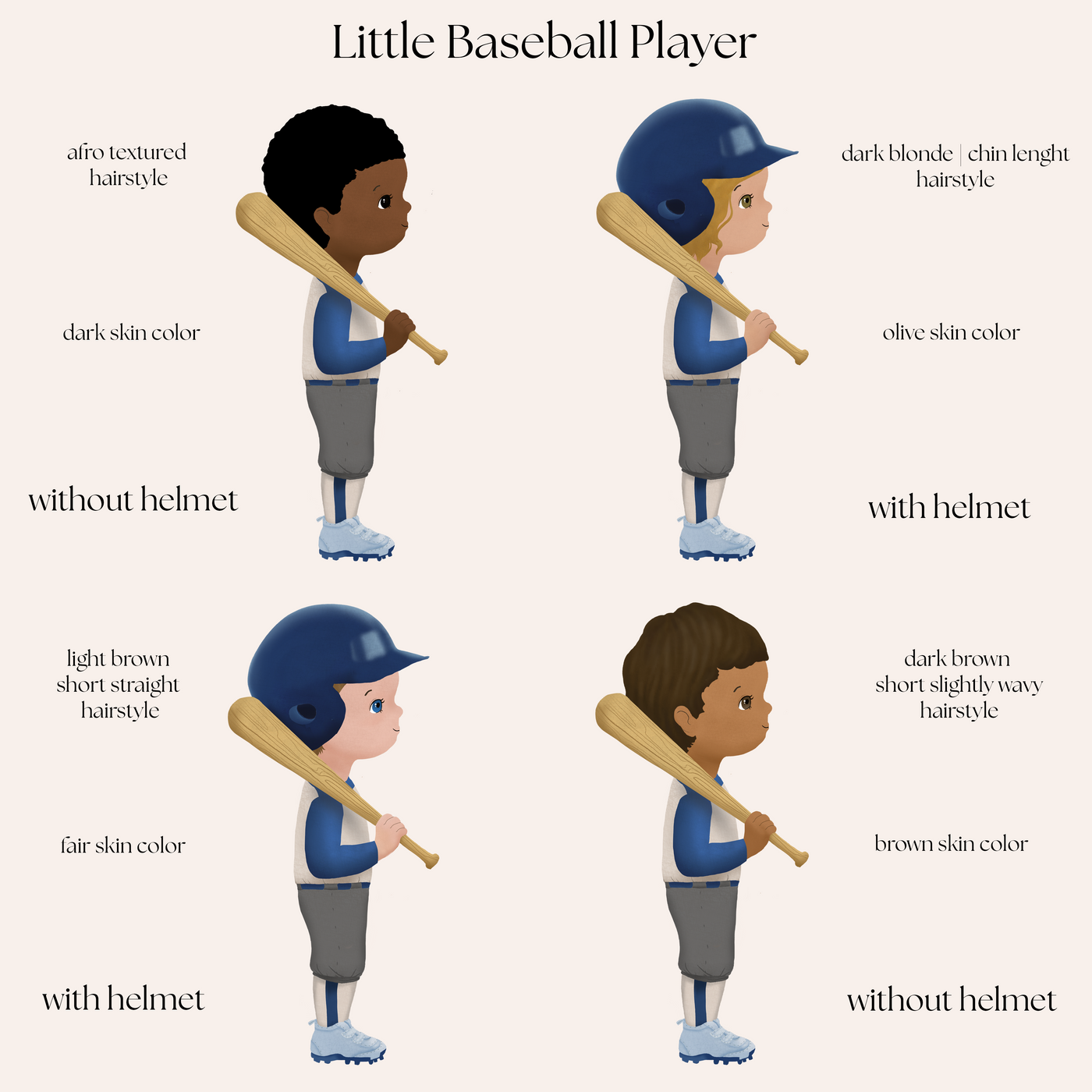Little Baseball Player Personalized T-shirt
