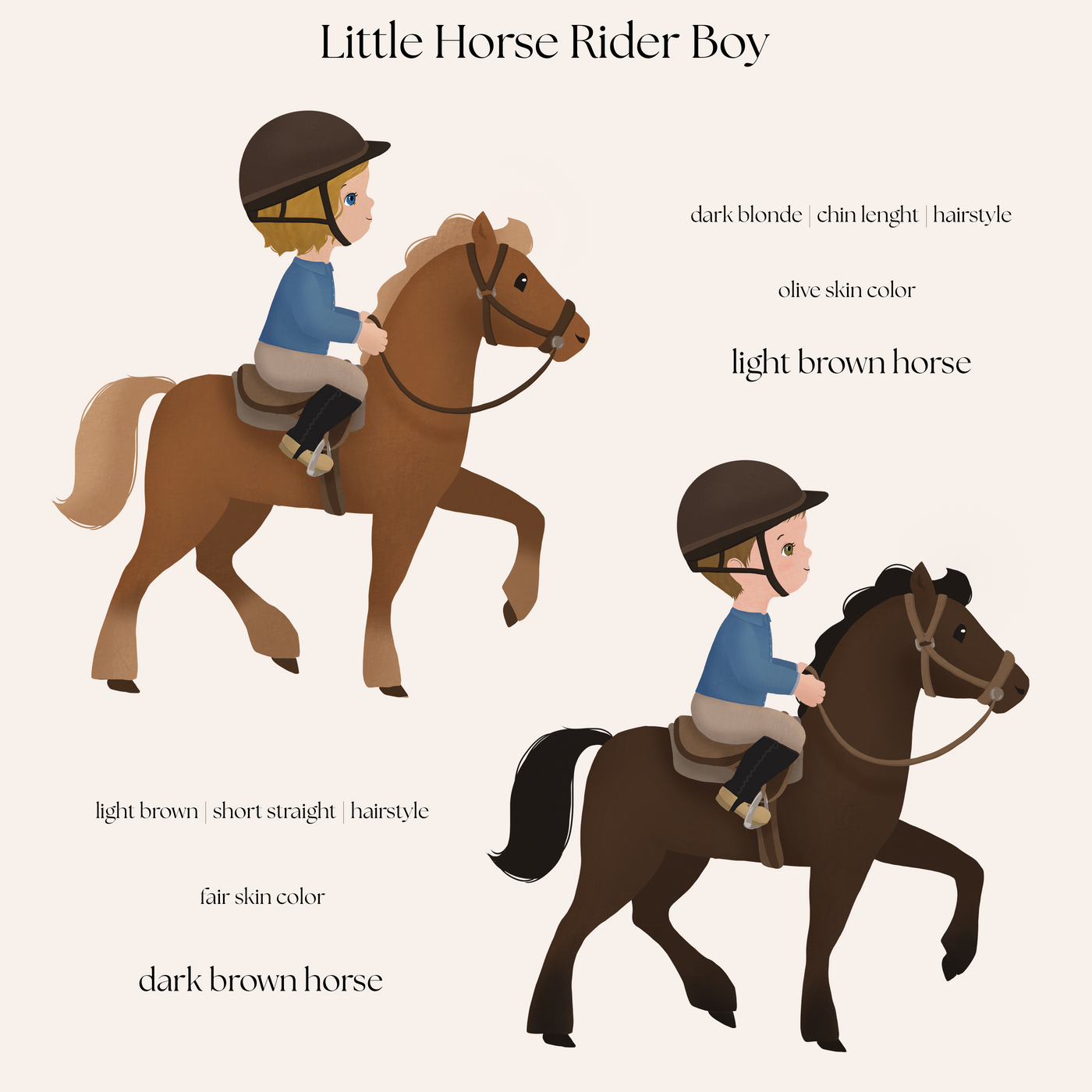 Little Horse Back Rider Boy Personalized T-shirt