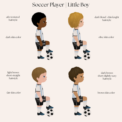 Little Soccer Player Boy Personalized T-shirt