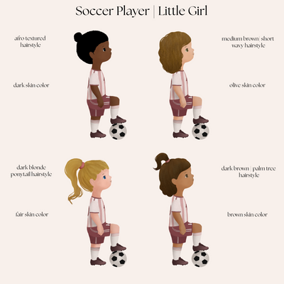 Little Soccer Player Girl Personalized T-shirt