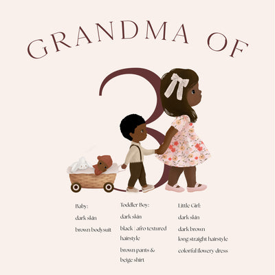 Personalized Tote for Grandma | Custom Illustration of Grandchildren