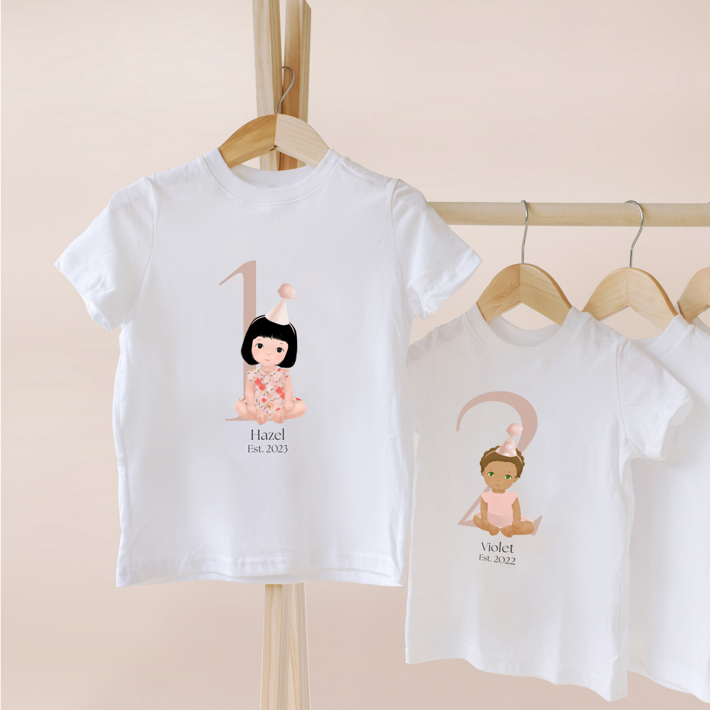 Birthday Personalized Shirt | Custom Illustration of Your Child