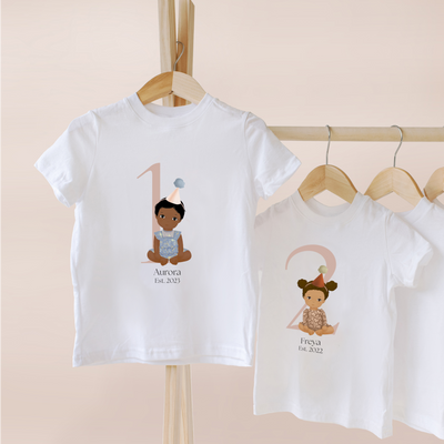 Birthday Personalized Shirt | Custom Illustration of Your Child