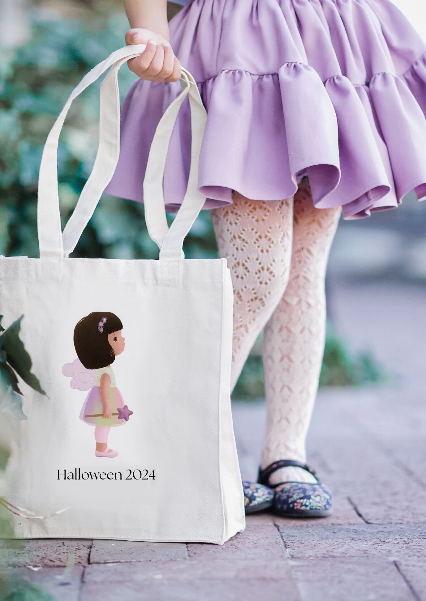 Personalized Halloween Trick-or-Treat Bag With A Custom Illustration Of A Child