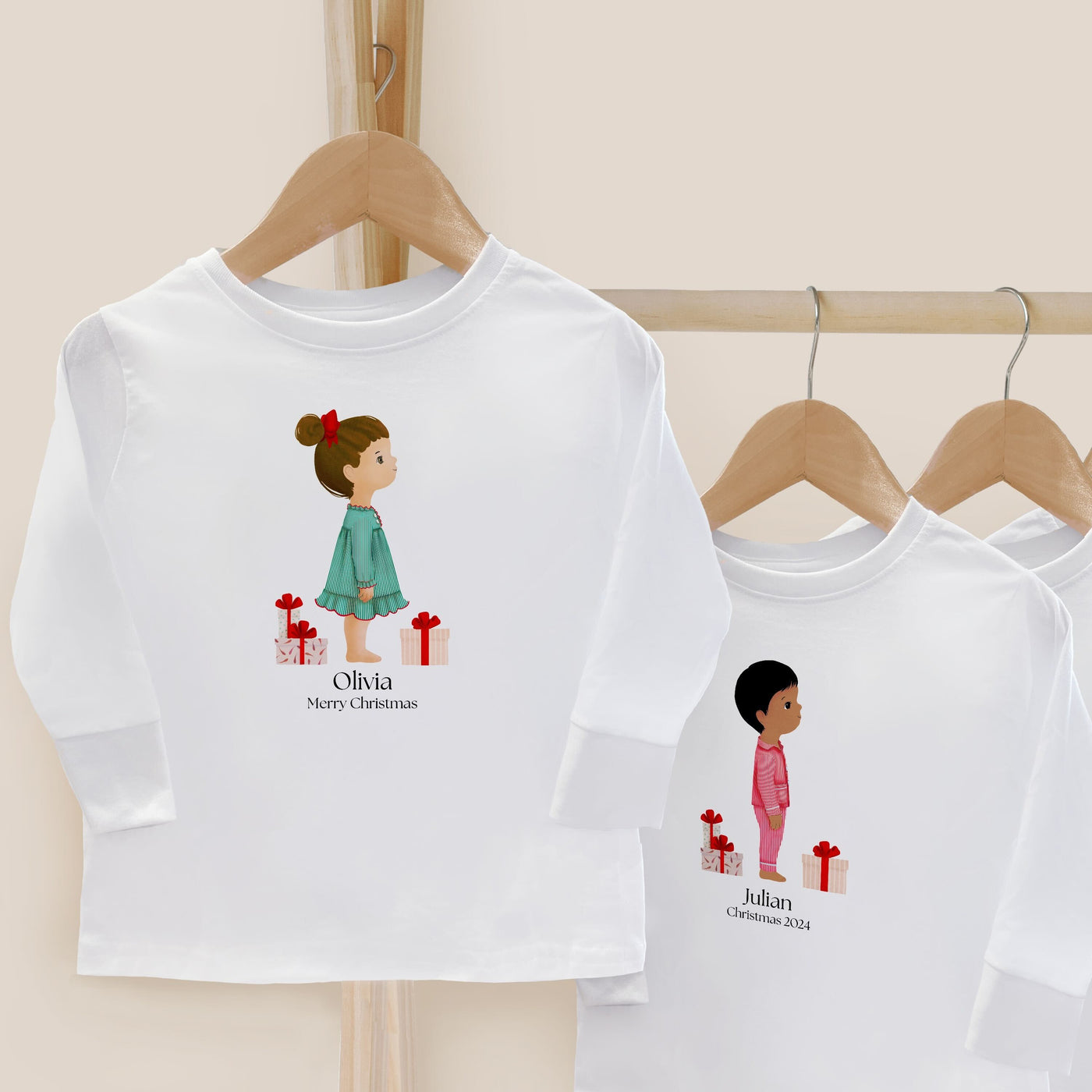 Personalized Christmas T-Shirt With a Custom Child Illustration