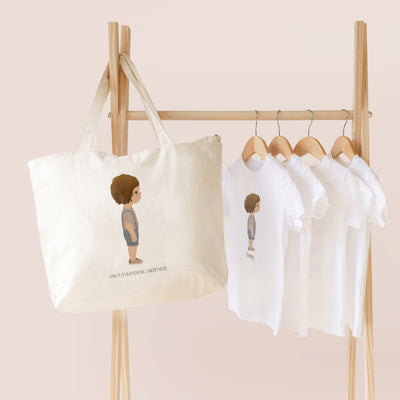Personalized Zippered Tote + T-shirt Bundle | Back to School