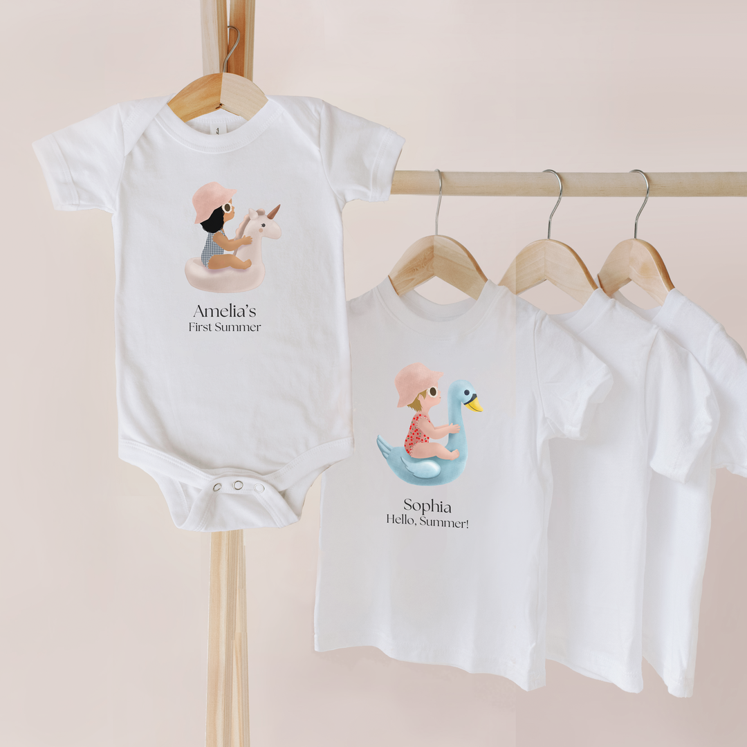 infant summer clothing Personalized Summer Bodysuit for Baby's First Summer