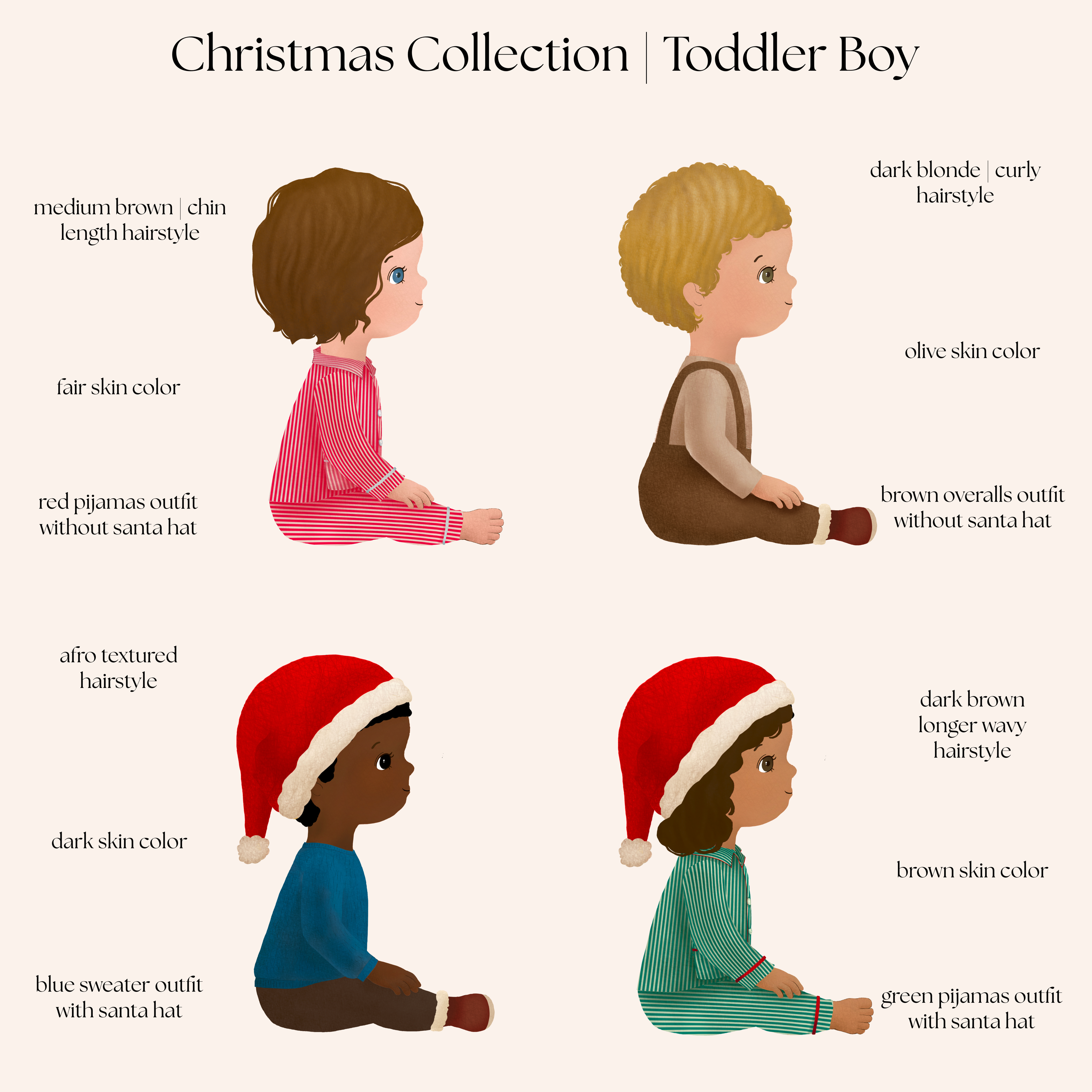 Santa Sacks With A Custom Illustration Of A Child | LARGE Size