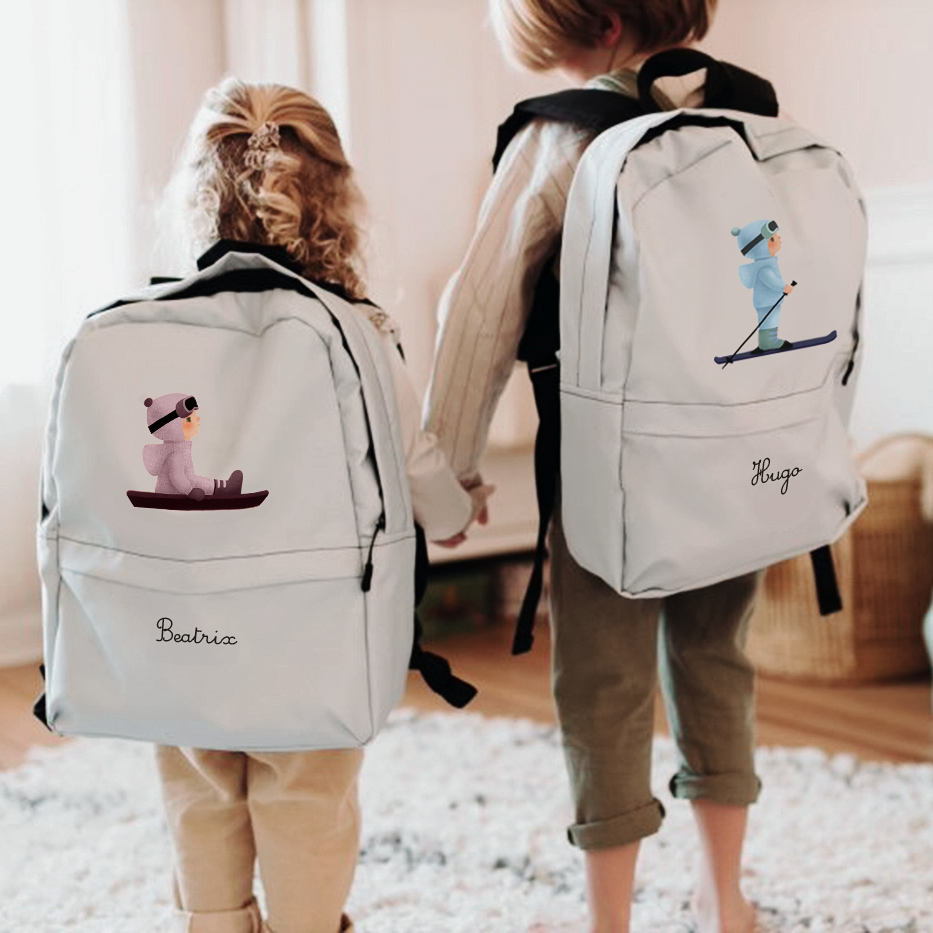 Ski Backpacks with a Custom Illustration of Your Child
