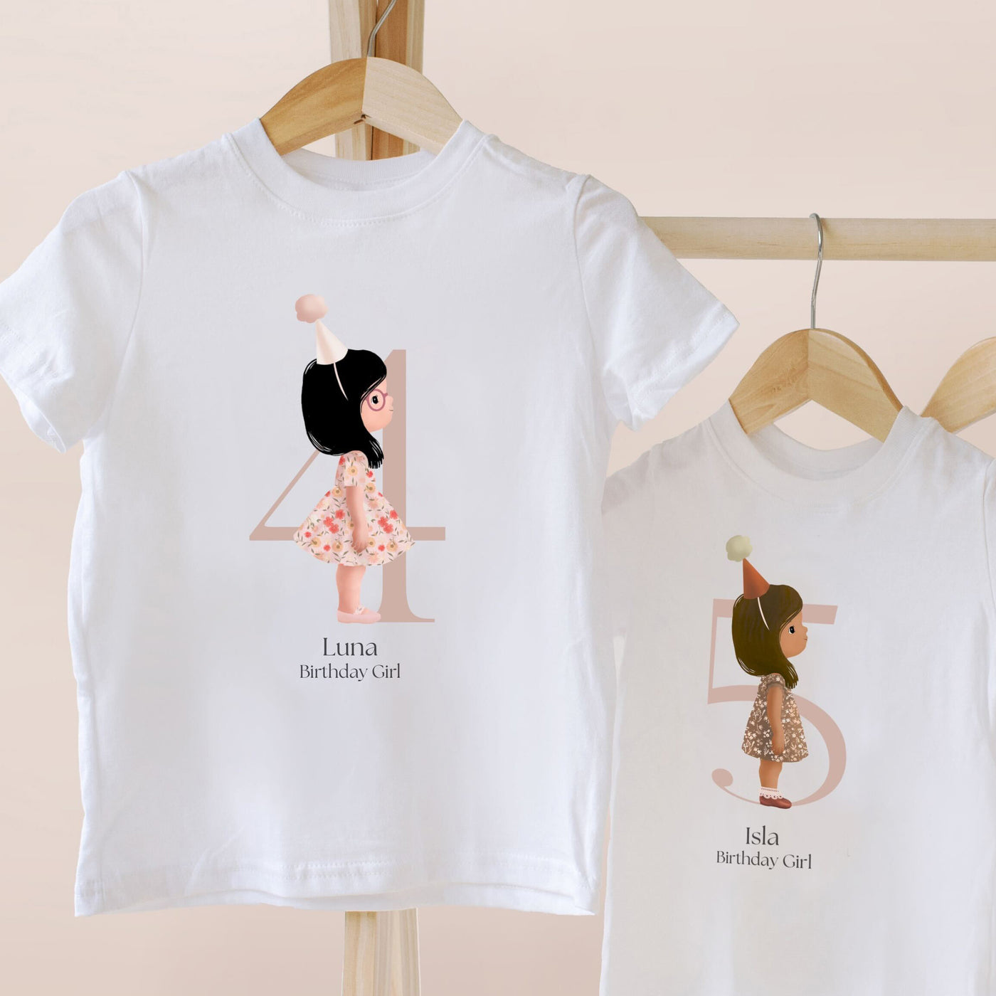 Birthday Personalized Shirt | Custom Illustration of Your Child