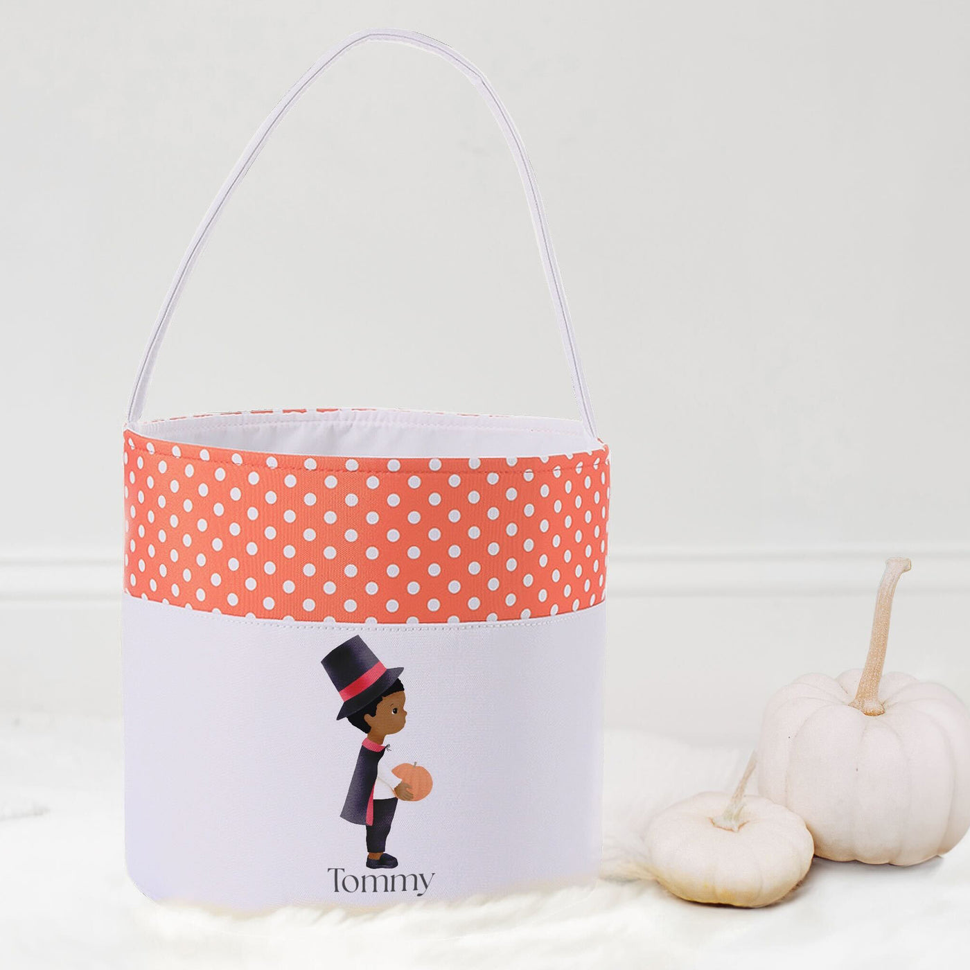 Personalized Halloween Trick-or-Treat Bucket With A Custom Illustration Of A Child