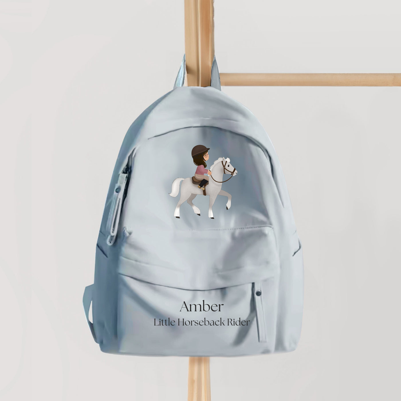 Little Horseback Rider Girl Personalized Backpack