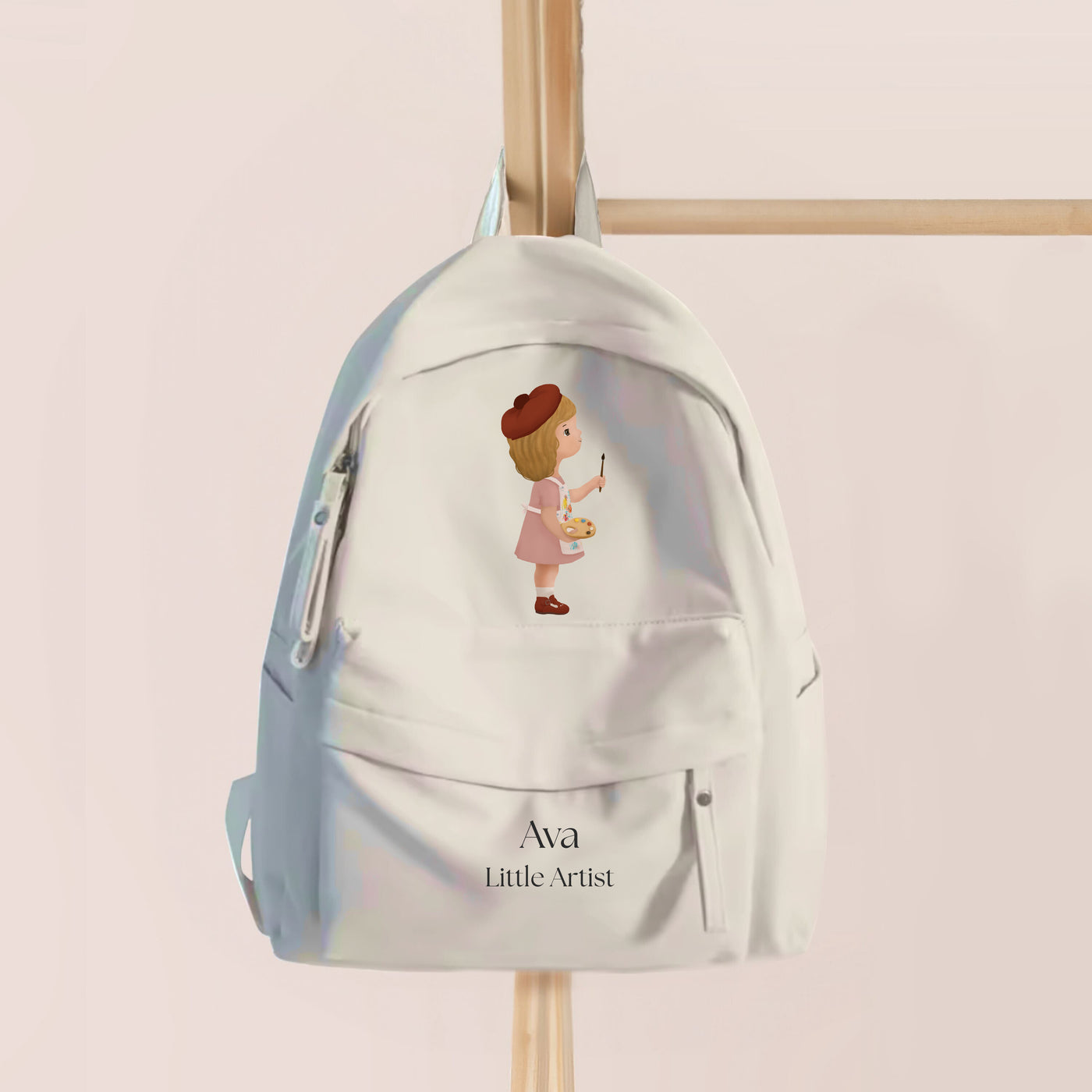 Little Artist Girl Personalized Backpack