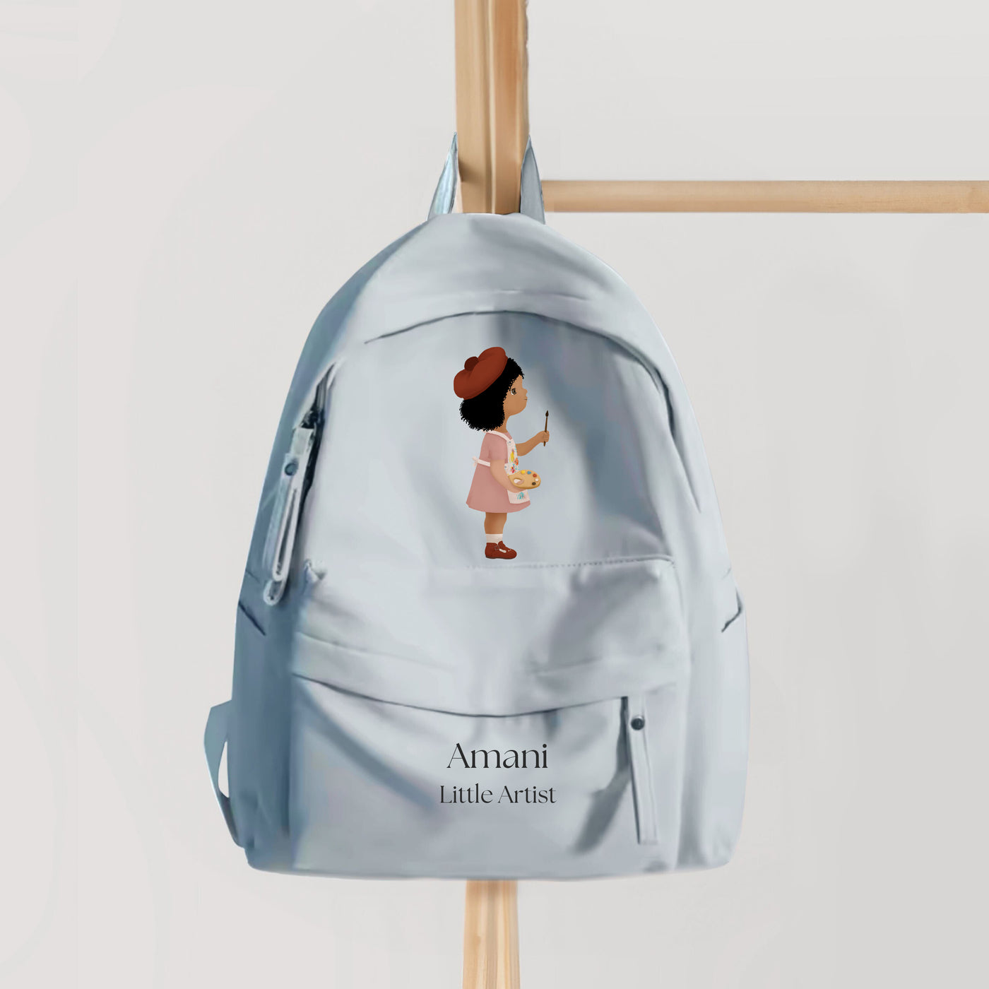 Little Artist Girl Personalized Backpack