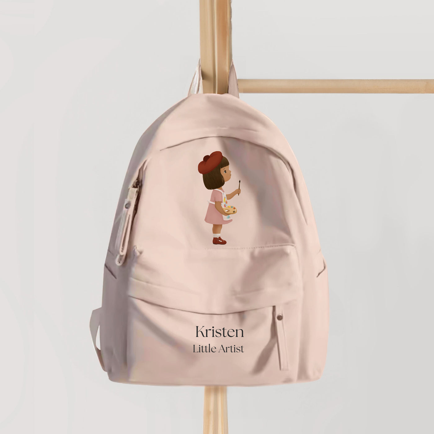 Little Artist Girl Personalized Backpack