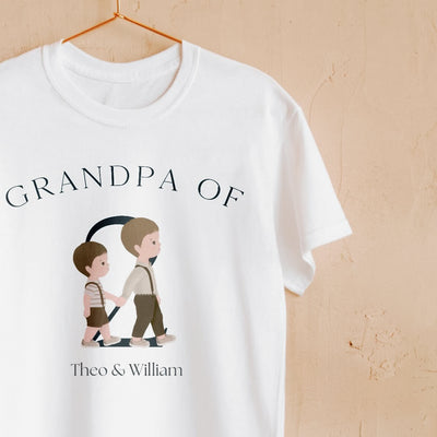 Personalized Short Sleeved T-Shirt for Grandpa