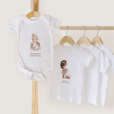 First Easter Bodysuit | Personalized Bodysuit with a Custom Illustration of Your Baby